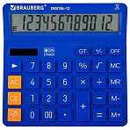 Калькулятор настольный BRAUBERG DIGITAL-12-BL (151×152 мм)12 разрядовдвойное питаниеСИНИЙ272969