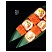 превью Тетрадь 48л., А5, клетка BG «Sushi roll», выб. лак