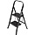 Стремянка Jet Black 2 шир. ступ. с ковриком, сталь, Zalger, арт. 9910-2