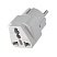 превью Переходник сетевой GoPower универсальный 1р. С/З UK/US/AU белый (1/10/800)