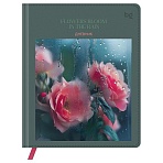 Дневник 1-11 кл. 48л. (твердый) BG «Flowers in the rain», иск. кожа (балакрон), печать, ляссе
