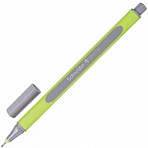 Ручка капиллярная SCHNEIDER (Германия) «Line-Up», СЕРЕБРИСТО-СЕРАЯ, трехгранная, линия письма 0.4 мм