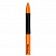 превью Ручка шариковая Berlingo «Tribase grip orange» черная, 0.7мм, грип