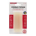 Стержень клеевой REXANT d7.4×100мм прозрачные светящиеся, 12шт. (09-1060)