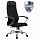 Кресло офисное МЕТТА «К-27» хромтканьсиденье и спинка мягкиечерное