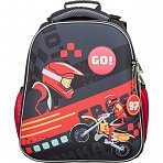 Ранец №1School Basic Motocross, 2 отд., эргоном. спинка