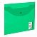 превью Папка-конверт с кнопкой МАЛОГО ФОРМАТА (240×190 мм)А5прозрачнаязеленая0.15 ммSTAFF270464