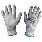 Перчатки защитные от порезов JetaSafety JCP051 трикотаж. 5кл. цв. серый р. М