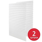 Жалюзи-плиссештора тканевая самоклеящаяся КОМПЛЕКТ 2 шт. BRABIX 60×180 см«СТАНДАРТ»60 г/м2цвет белый700005