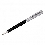 Ручка шариковая Delucci «Intrigo» синяя, 1.0мм, корпус серебро/черный, поворотн., подарочная упаковка