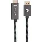 Кабель Telecom (TA561M-1.8M) DisplayPort M- HDMI M 4K@60Hz 1.8m оплетка