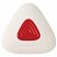 превью Ластик BRAUBERG «Trios PRO», 36×36*9мм, белый, треугольный, красный пластиковый держатель