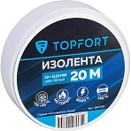 Изолента TOPFORT 19мм х 20м х 0.13мм белый