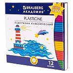 Пластилин классический BRAUBERG «АКАДЕМИЯ ХИТ»12 цветов240 гстекВЫСШЕЕ КАЧЕСТВО106423