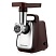 превью Мясорубка BRAYER BR1601, 1300 Вт, производительность 1.5 кг/мин, металлический шнек, реверс, пластик, коричневая/серебро