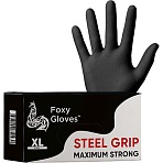 Перчатки одноразовые нитрил Steel Grip цв. черный (50 пар/уп)р. XL, ПС