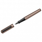 Ручка-роллер Faber-Castell «Hexo», черная, 0.7мм, шестигран., бронзовый корпус, инд. карт. упак. 