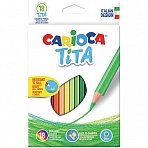 Карандаши цветные пластиковые Carioca «Tita», 18цв., заточен., картон, европодвес