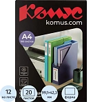 Этикетки самоклеящиеся всепогодные Комус (ProMega label) 42.3х99.1 мм 12 штук на листе белые (20 листов в упаковке)