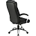 превью Кресло для руководителя Комус Мебель (Easy Chair) 561 чёрное (рециклированная кожа с компаньоном, металл хромированный)