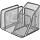 Подставка-стакан для канцелярских принадлежностей Attache серебристая 8x8x10 см