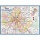 Настенная карта Москвы территориально-административная 1:35 000 с линиями метро