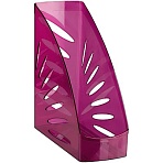 Лоток для бумаг вертикальный СТАММ «Тропик», тонированный розовый, ширина 110мм