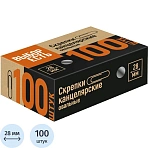 Скрепки Attache металлические овальные без покрытия 28 мм (100 штук в упаковке)