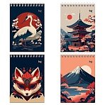Блокнот А6 80л. на гребне BG «Asia style»