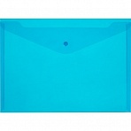 Папка-конверт Attache на кнопке А4 синяя 0.15 мм (10 штук в упаковке)