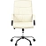 превью Кресло для руководителя Комус Мебель (Easy Chair) 509 бежевое (экокожа, металл хромированный)