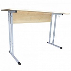 Стол-парта 2-местный регулируемый «Умник»1200×500х640-760ммрост 4-6серый каркасЛДСП клён