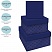 превью Набор квадратных коробок 3в1, MESHU «Blue style. Base. », (19.5×19.5×11-15.5×15.5×9см)