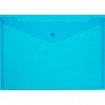 Папка-конверт Элементари на кнопке А4 синяя 0.18 мм (10 штук в упаковке)