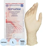 Перчатки мед. смотров. латекс., стерил. неопудр. Русмедупак (L) 50 пар/уп