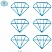 превью Скрепки фигурные 25мм, Meshu «Diamonds», 6шт., пакет с европодвесом