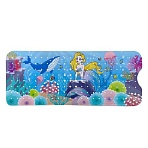 Коврик для ванны противоскользящий 70×40см с печатью «Русалка», ПВХ, присоски, PRIMILA