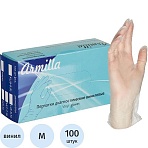 Перчатки одноразовые виниловые, н/о, прозр. Armilla (M), 50п/уп 4гр., ПС