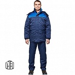 Куртка рабочая зимняя мужская з08-КУ с СОП синяя/васильковая (размер 44-46, рост 170-176)