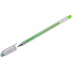 Ручка гелевая Crown «Hi-Jell Color» светло-зеленая, 0.7мм