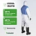 превью Комбинезон одноразовый с капюшоном Lakeland MicroMAX NS CoolSuit белый/синий 45-55 г/кв.м (размер 46-50, М, EMNC428)
