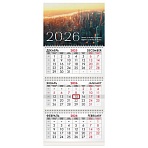 Календарь квартальный 2026г, 3 блока 3 гребня бегунок, офсет, BRAUBERG, Мегаполис