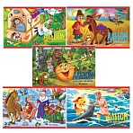 Альбом для рисования МАЛЫЙ ФОРМАТ А5 12 л., скоба, обложка картон, HATBER, 205×140 мм, «Любимые сказки», 085246