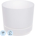 Кашпо Idea Стрип с подставкой, белое, d 200 м м, 3.9 л, М 3248