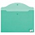 превью Папка-конверт с кнопкой БОЛЬШОГО ФОРМАТА (310×430 мм), А3, прозрачная, зеленая, 0.18 мм, BRAUBERG