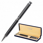 Ручка подарочная шариковая GALANT «Olympic Chrome», корпус хром с черным, хромированные детали, пишущий узел 0.7 мм, синяя