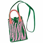 Сумочка-органайзер повседневная HEIKKI KNIT (ХЕЙКИ) кросс боди, вязаная, 17×12х5 см, «Fun zebra»