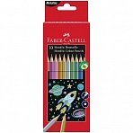 Карандаши цветные Faber-Castell, 10цв., металлик, заточен., картон. упак. 