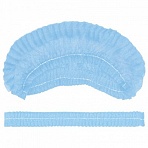 Шапочка одноразовая Шарлотта голубая (50 штук в упаковке)
