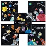 Тетрадь А5 48 л. ПЗБМ, скоба, клетка, конгрев, выборочный TWIN лак, «Полетели! » (5 видов), 028047